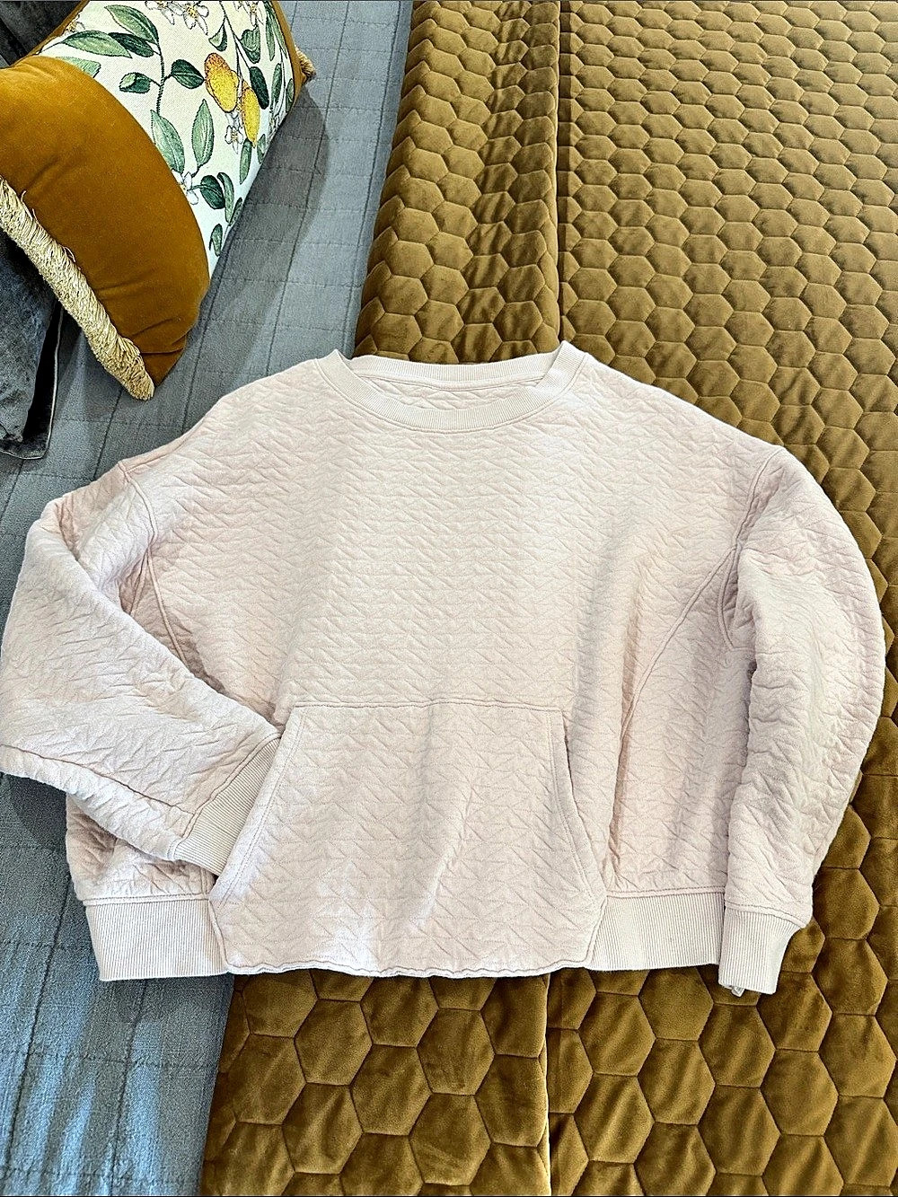 Quilted Pink Long Sleeve Top